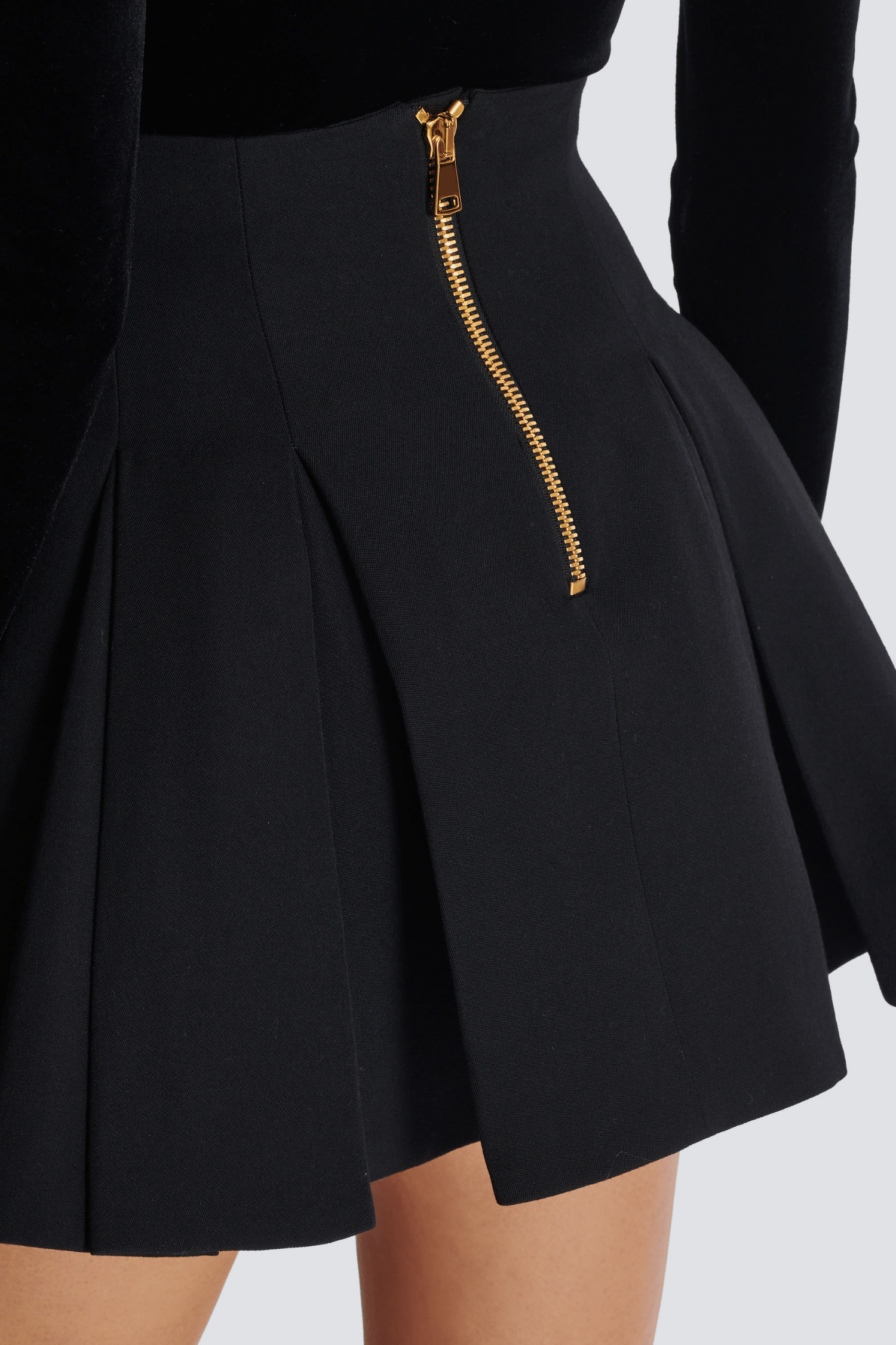 Stylish Asina Gold Buttoned Mini Skirt in Black - Perfect for Party, Night Out & Casual Wear