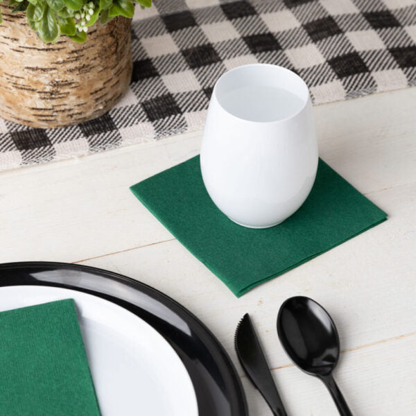 Eco-Friendly Disposable Paper Napkins - 20 Pack, Green | Perfect for Parties, Picnics & Everyday Dining