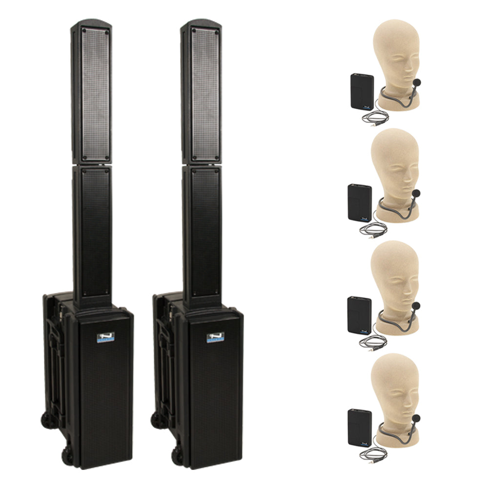 Anchor Audio Beacon Pair (XU4,R) - Wireless Portable Speaker with 4 Microphones for Outdoor Events, Parties & Public Speaking | High-Quality Sound System