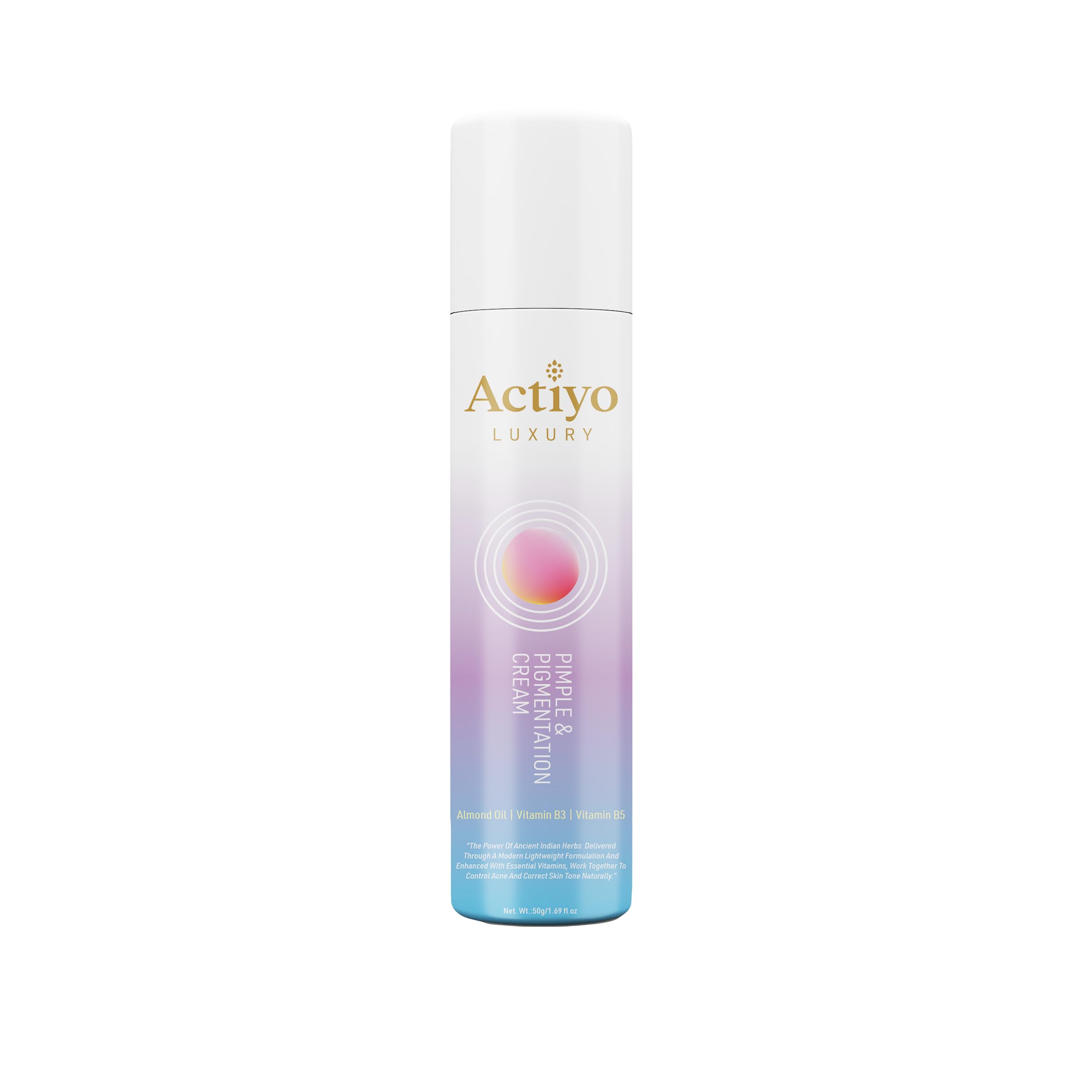 Actiyo® Luxury Acne & Pigmentation Cream with Ancient Indian Herbs - Vitamin Enriched for Clear Skin & Even Tone (50g) - Perfect for Daily Skincare & Acne Treatment