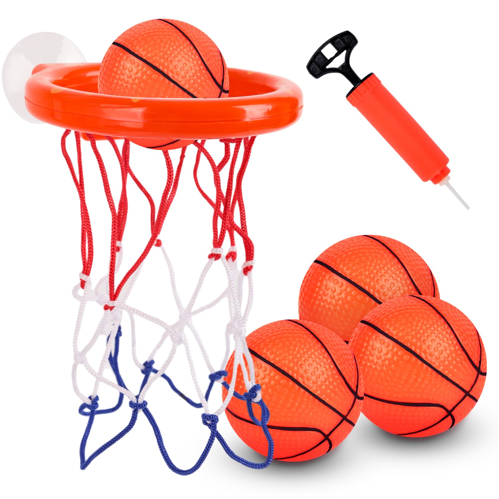 LovesTown Kids Bath Toys - Bathtub Basketball Hoop Set for Toddlers & Children, Fun Shower Shooting Game for Bathtime Play - Perfect for Indoor & Outdoor Water Activities, Pool Parties, and Backyard Fun
