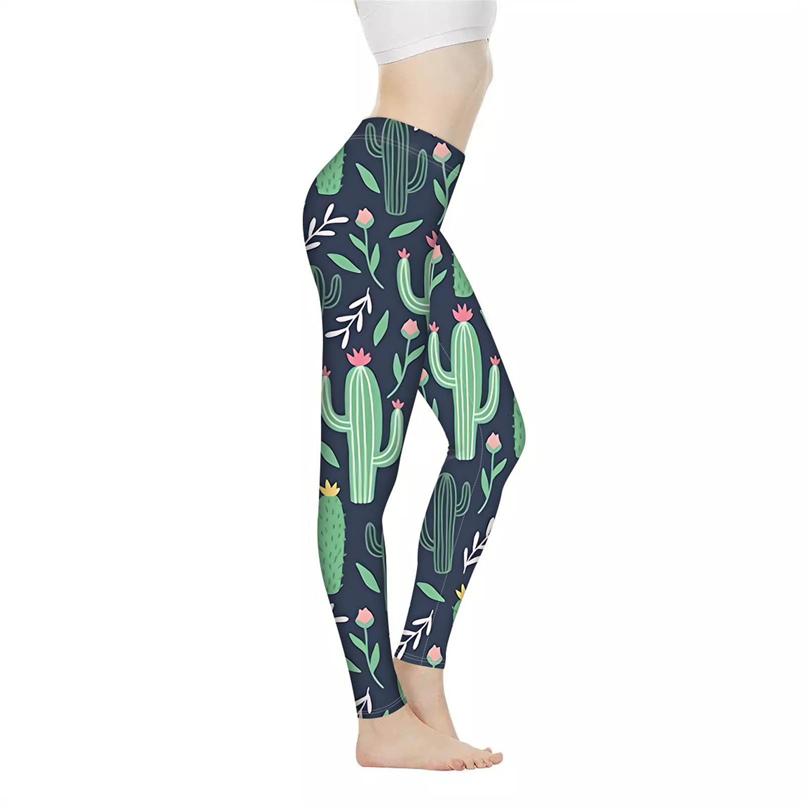 Babrukda Women's High Waist Yoga Pants - Stretchy Workout Leggings for Running, Gym & Lounge - Comfortable Athletic Tights for Women & Girls