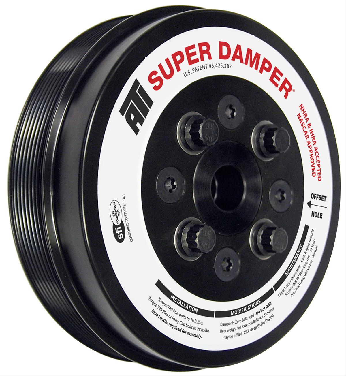 ATI Super Damper 8.3L 97-2004 Cummins SFI Harmonic Balancer - Compatible with Dodge Ram 2500/3500, Reduces Engine Vibration for Smoother Performance