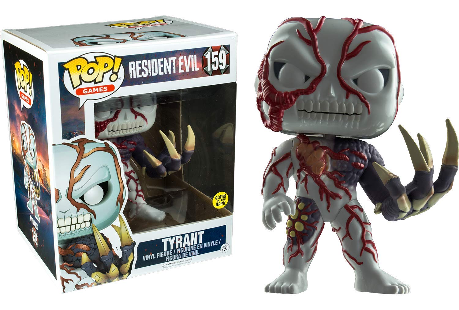 Funko POP! Games Glow in the Dark Tyrant Resident Evil #159 Exclusive - Perfect for Horror Game Fans and Collectors