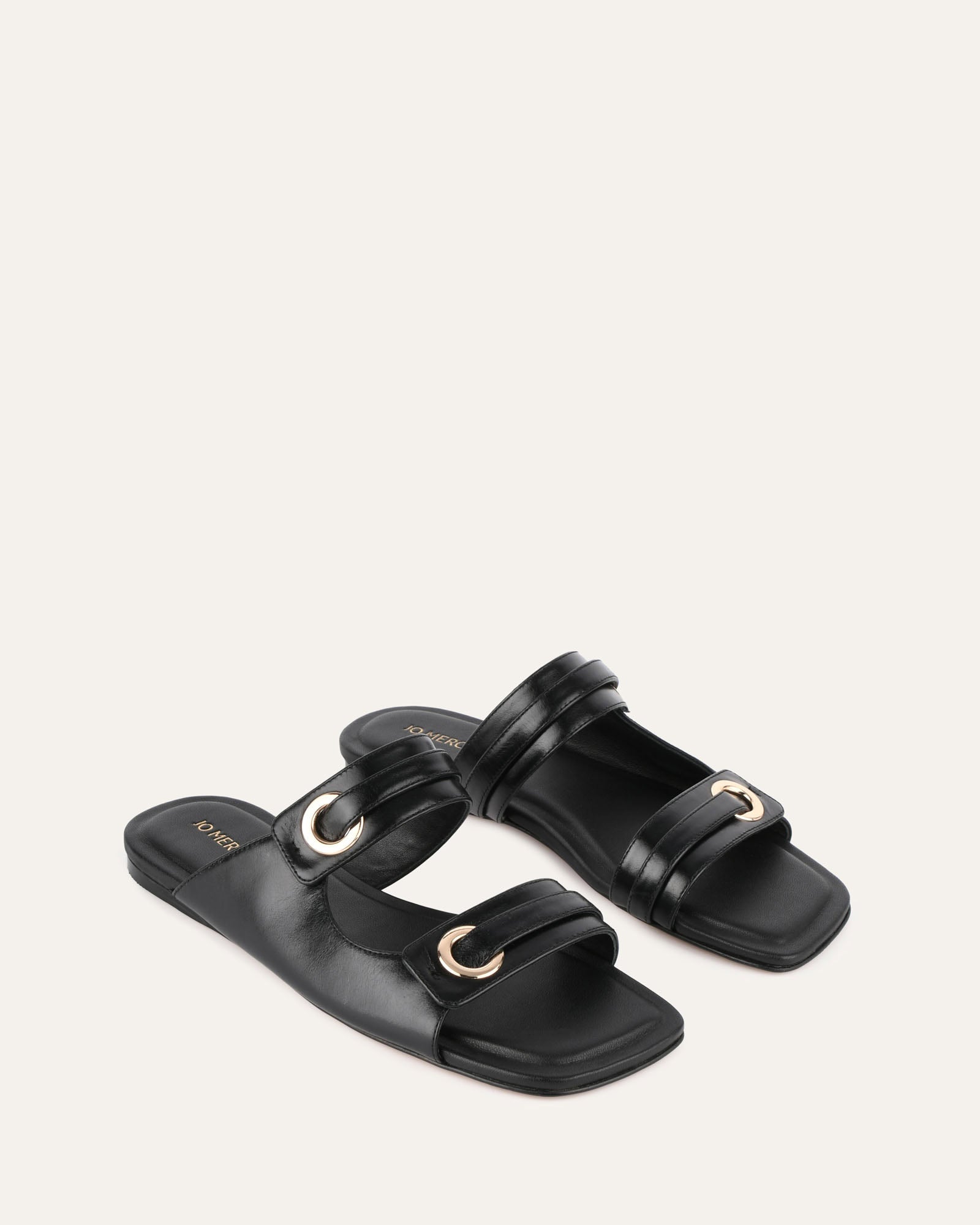 Quilt Flat Sandals for Women - Black Leather Comfortable Slip-On Summer Shoes | Perfect for Beach, Vacation, and Casual Outings