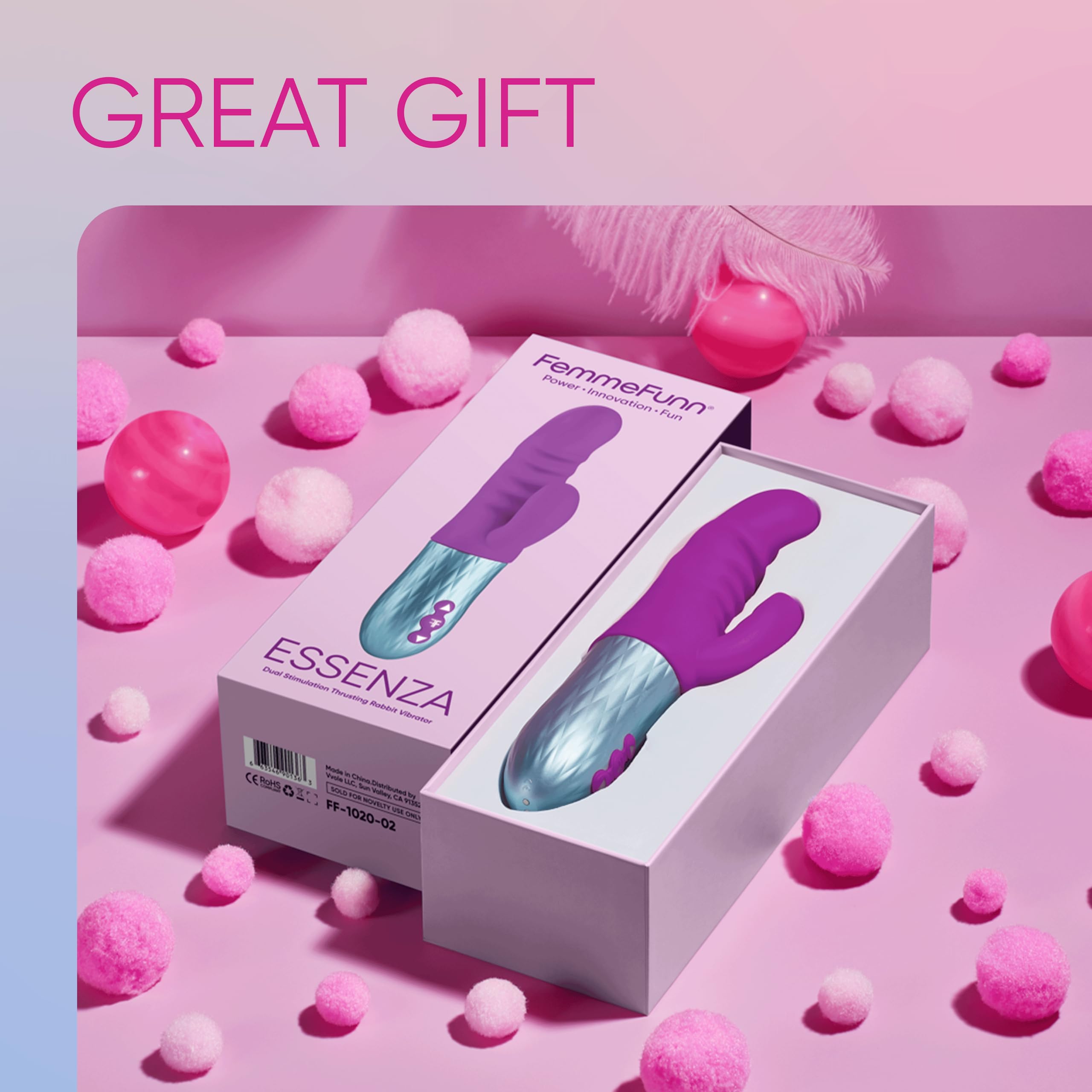 Premium Thrusting Rabbit Vibrator for Women - 7 Speeds & 3 Vibration Modes G-Spot Stimulator - Waterproof Silicone Adult Toy for Couples & Solo Play (Purple) - Perfect for Romantic Nights & Self-Care Moments