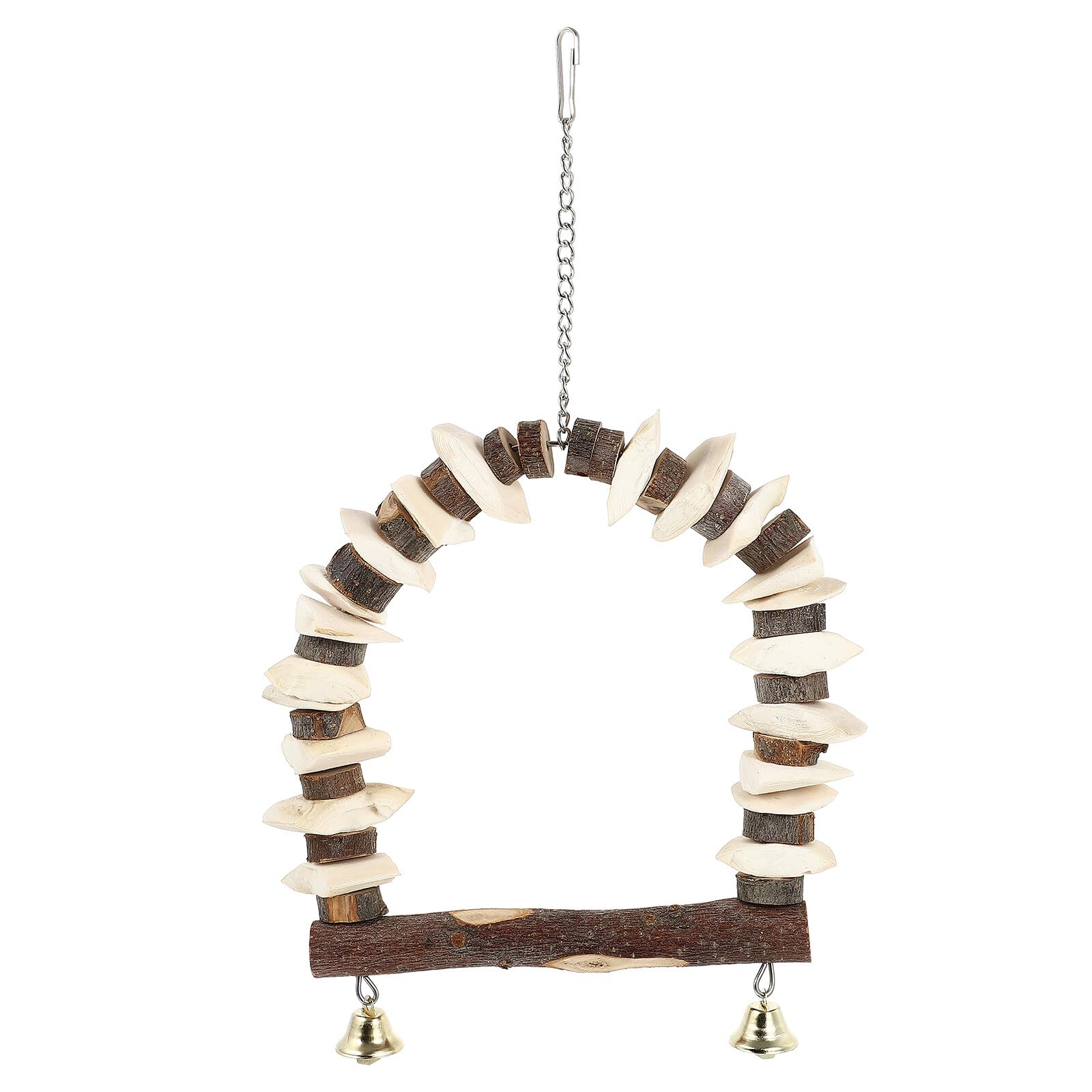 Colorful Parrot Swing Chewing Toy - Hanging Bird Bite Toy for Parakeets, Cockatiels & Lovebirds - Perfect for Cage Entertainment & Beak Exercise