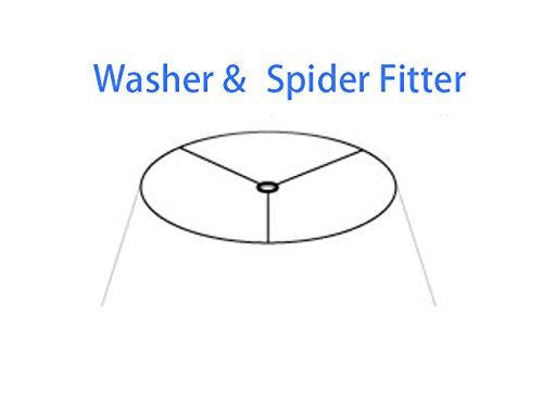 Urbanest Coolie Hardback Lampshade 16-inch - Black Faux Silk Spider Fitter for Bedroom, Living Room & Office Lighting Decor