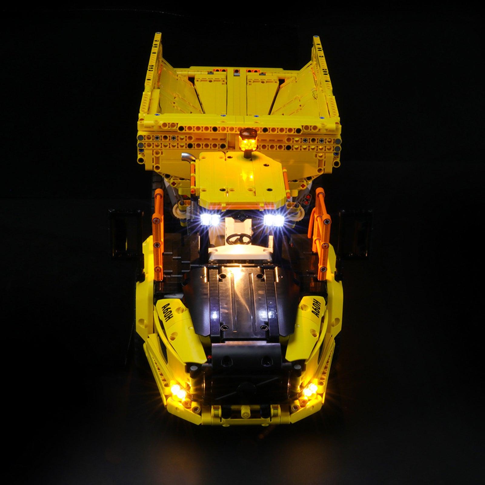 LEGO Technic Volvo Articulated Hauler 6x6 Light Kit - Compatible with Set 42114 - Enhance Your Model with Realistic LED Lighting for Night Displays & Showcases
