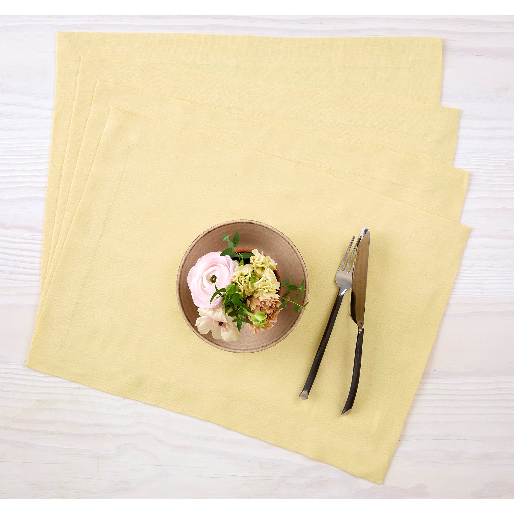 Eco-Friendly Linen Placemats Set of 6 - Premium Natural Table Mats for Dining, Kitchen, and Party Decor - Washable & Durable Home Tableware for Everyday Use and Special Occasions