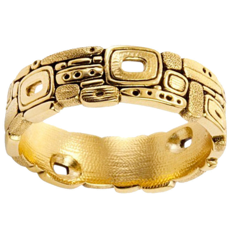 Alex Sepkus Stone Barn Large Band Ring R 169RA - Elegant Handcrafted Jewelry for Women, Perfect for Weddings, Anniversaries & Special Occasions