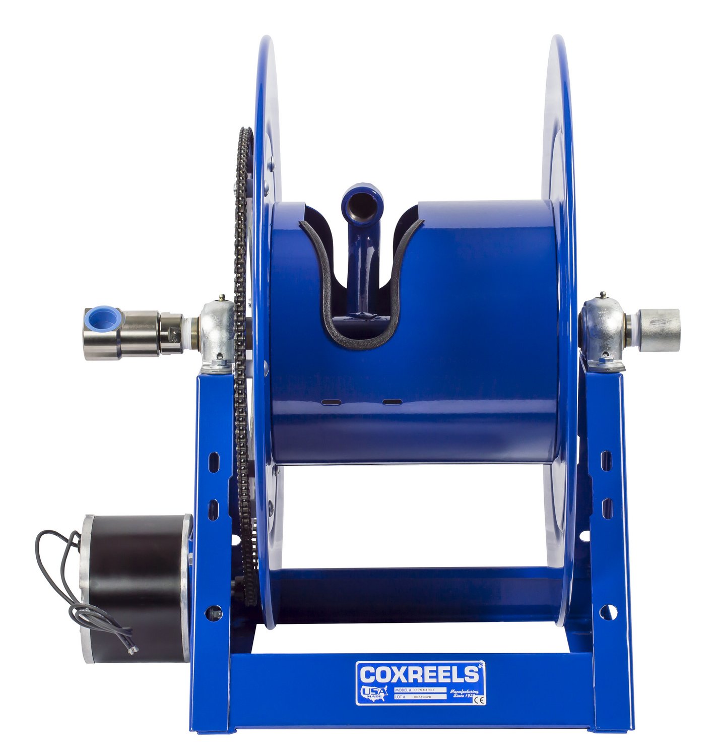 Coxreels 1175-6-135-ED 12V DC Explosion Proof Electric Hose Reel - 1/2HP Motor, 1