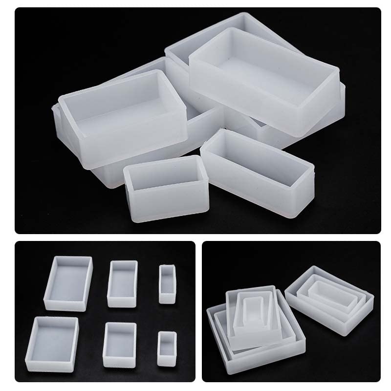 11Pcs Silicone Cube Molds Set - Hexahedron Crystal Polyhedral Resin Molds for DIY Crafts, Square Rectangular Casting Molds for Insect/Plant Specimen, Candle Wax & Soap Making - Perfect for Home Decor, Gift Display and Science Projects (11 Sizes)