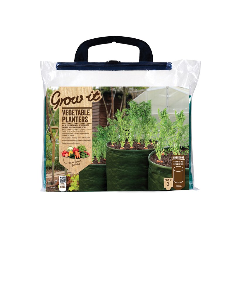 Grow It 09138 Vegetable Planters - Raised Garden Beds for Home Gardening, Outdoor & Indoor Use - Perfect for Growing Herbs, Vegetables, and Flowers in Backyard, Patio or Balcony