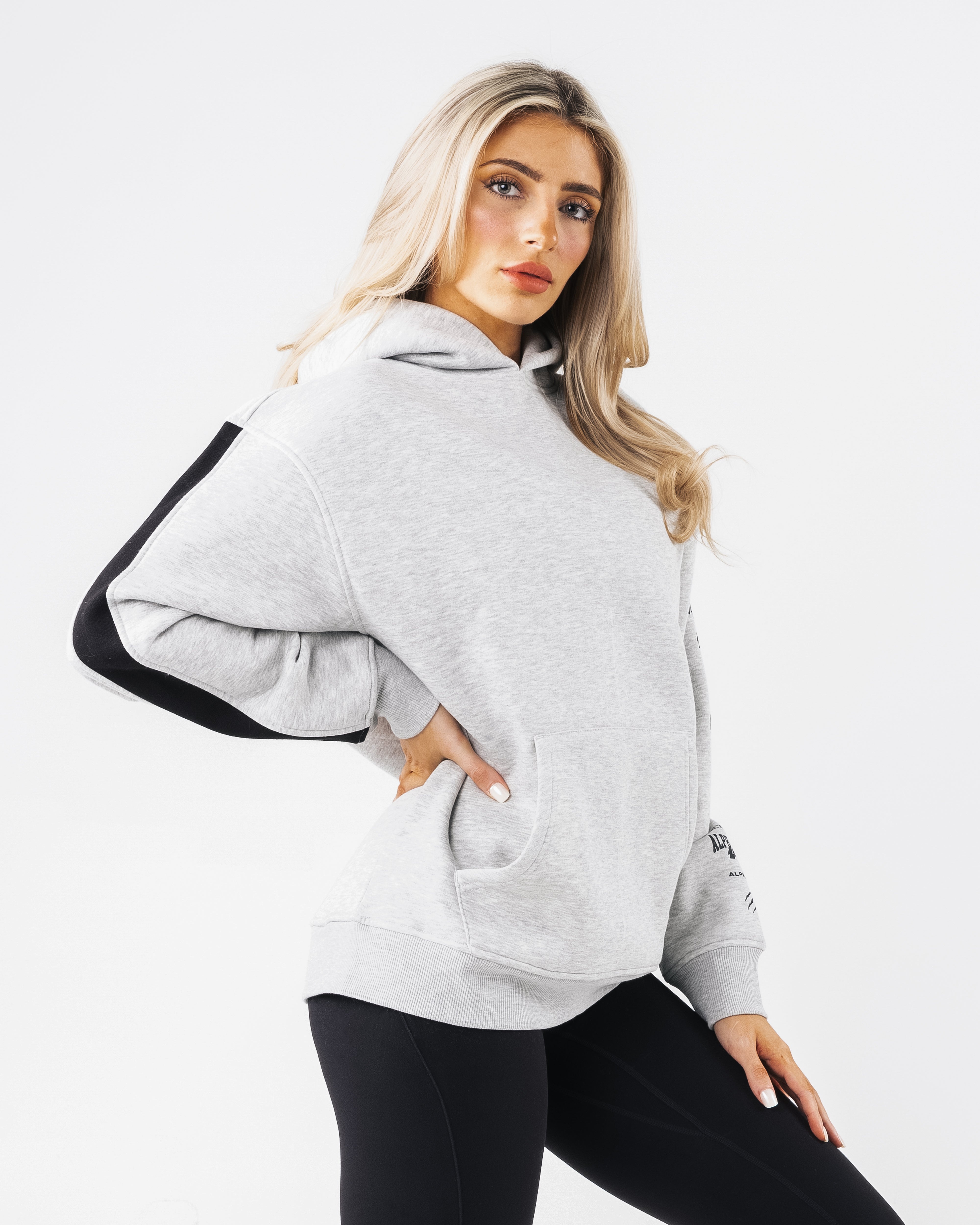 Core Stripe Hoodie for Men & Women - Soft Heather Grey Pullover Sweatshirt | Casual Streetwear, Loungewear, and Outdoor Activities