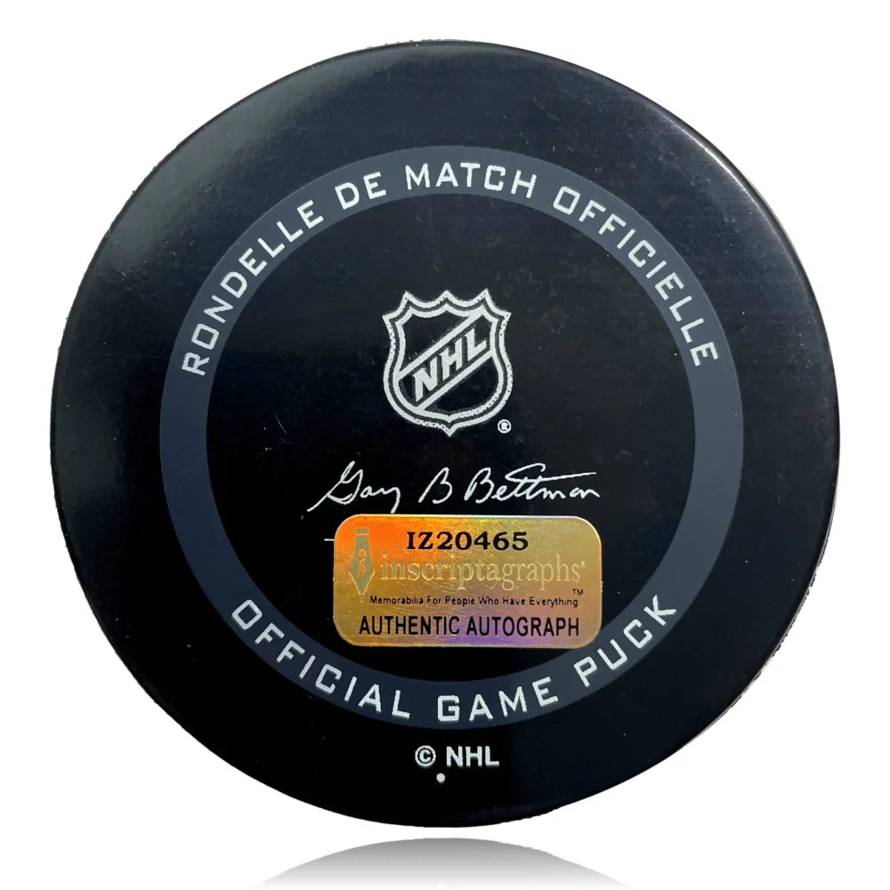 Mark Stone Autographed Vegas Golden Knights NHL Hockey Puck - Lake Tahoe Outdoors Game 2/20/21 - IGM COA Certified - Perfect for Hockey Fans & Collectors - Display in Home Office or Man Cave
