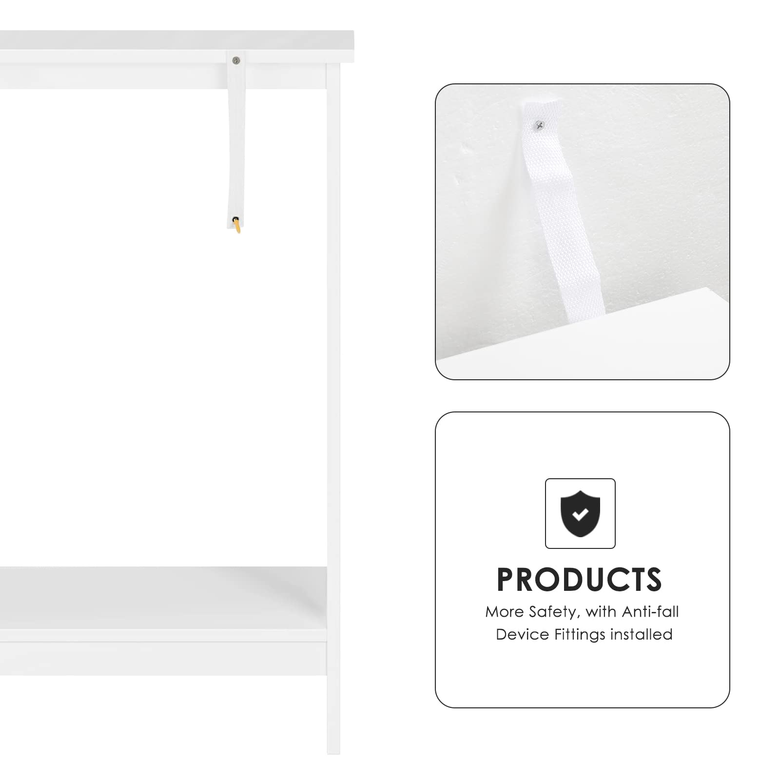 White 2-Tier Console Sofa Table for Entryway & Living Room - Sturdy Engineered Wood, Easy Assembly - Perfect for Small Spaces, Hallway Decor & Storage