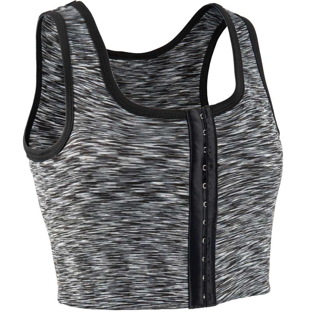 XUJI 3-Row Chest Binder Tank Top with Central Clasp - Comfortable Compression Shirt for FTM Transgender, Cosplay & Costume - Perfect for Everyday Wear, Workouts & Gender Affirmation