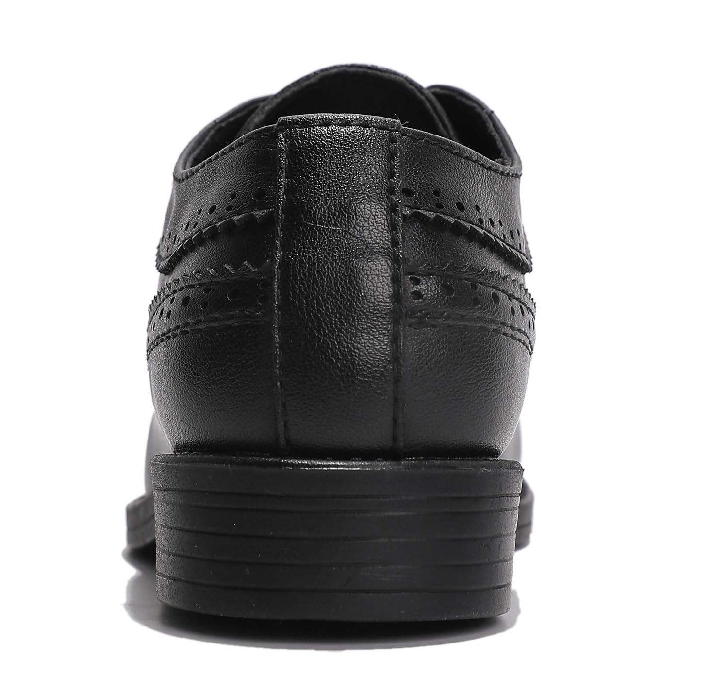 kkdom Boys & Girls Oxford Dress Shoes - Leather Wingtip Lace-Up Formal Shoes for School, Wedding & Special Occasions