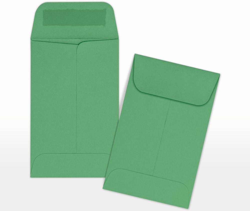 Custom Printed #1 Coin Envelopes 250 Pack - Personalized with Address/Logo - 2.25