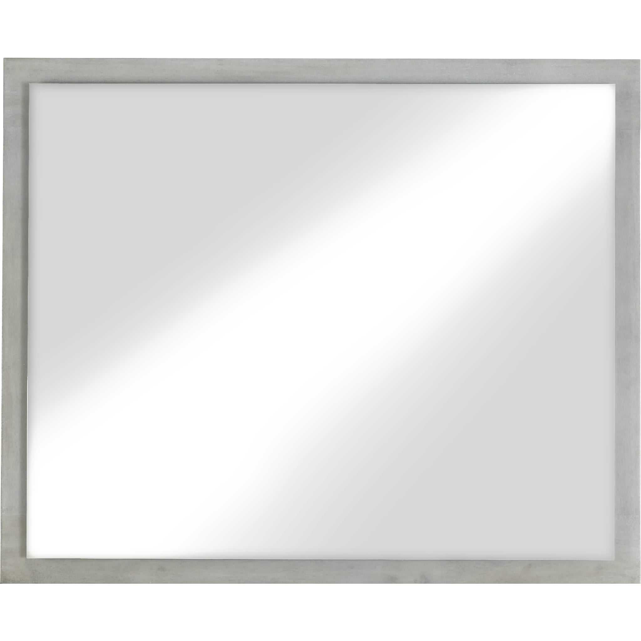 Floating Glass Mirror in Cotton Grey - Modern Wall Decor for Living Room, Bedroom & Bathroom - Perfect for Home & Office Interior Design