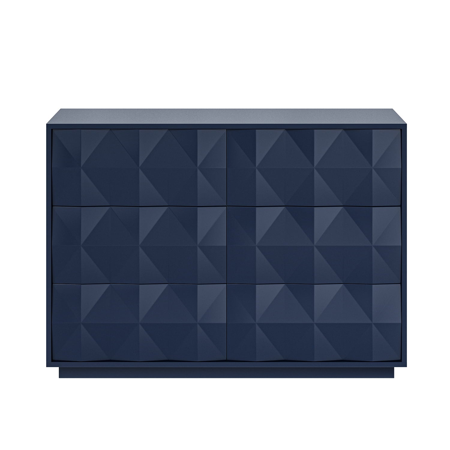 Modern 6-Drawer Dresser with Geometric Design - 50