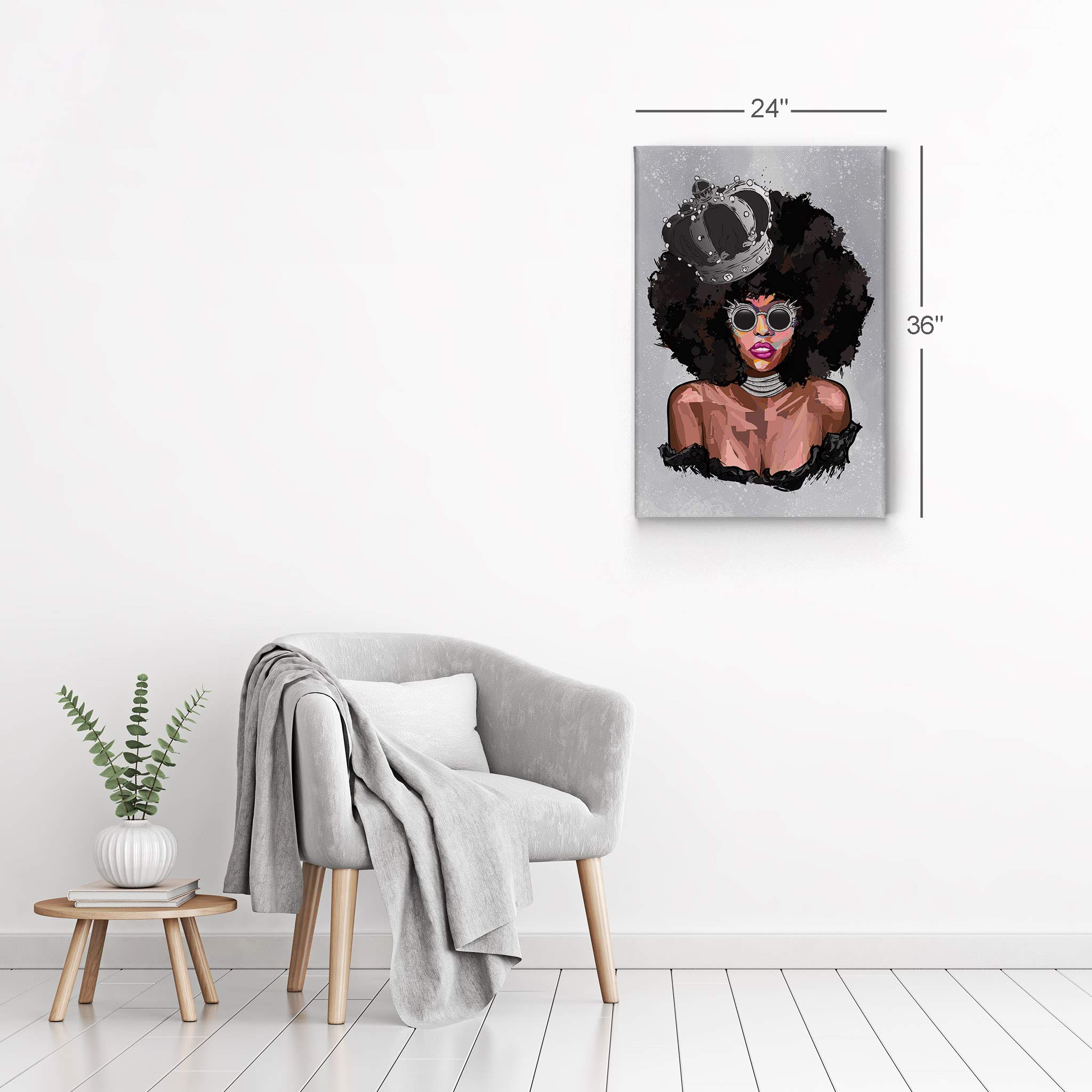African American Wall Art Canvas Prints - Black Art Wall Decor for Living Room, Black Girl Art & African American Pop Art, 40x30 Inches, Perfect for Home & Office Decor