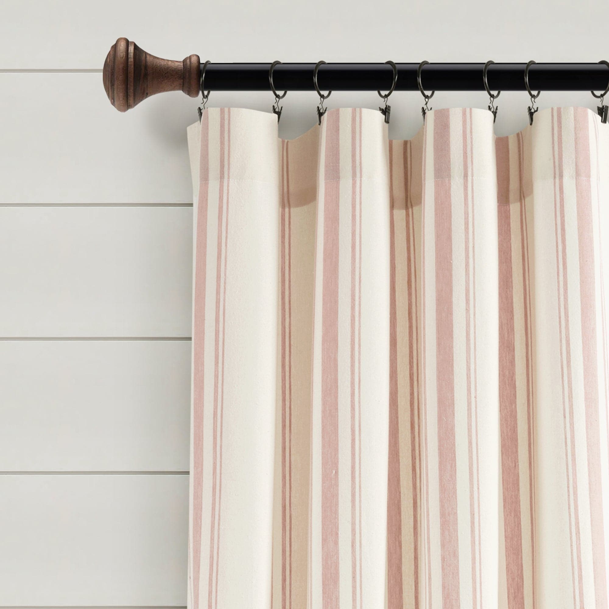 Farmhouse Stripe Yarn-Dyed Recycled Cotton Blend Window Curtain Panel Set - Blackout Thermal Insulated Drapes for Living Room, Bedroom & Nursery (2 Panels, 52x84 Inch) - Perfect for Rustic, Modern & Farmhouse Home Decor