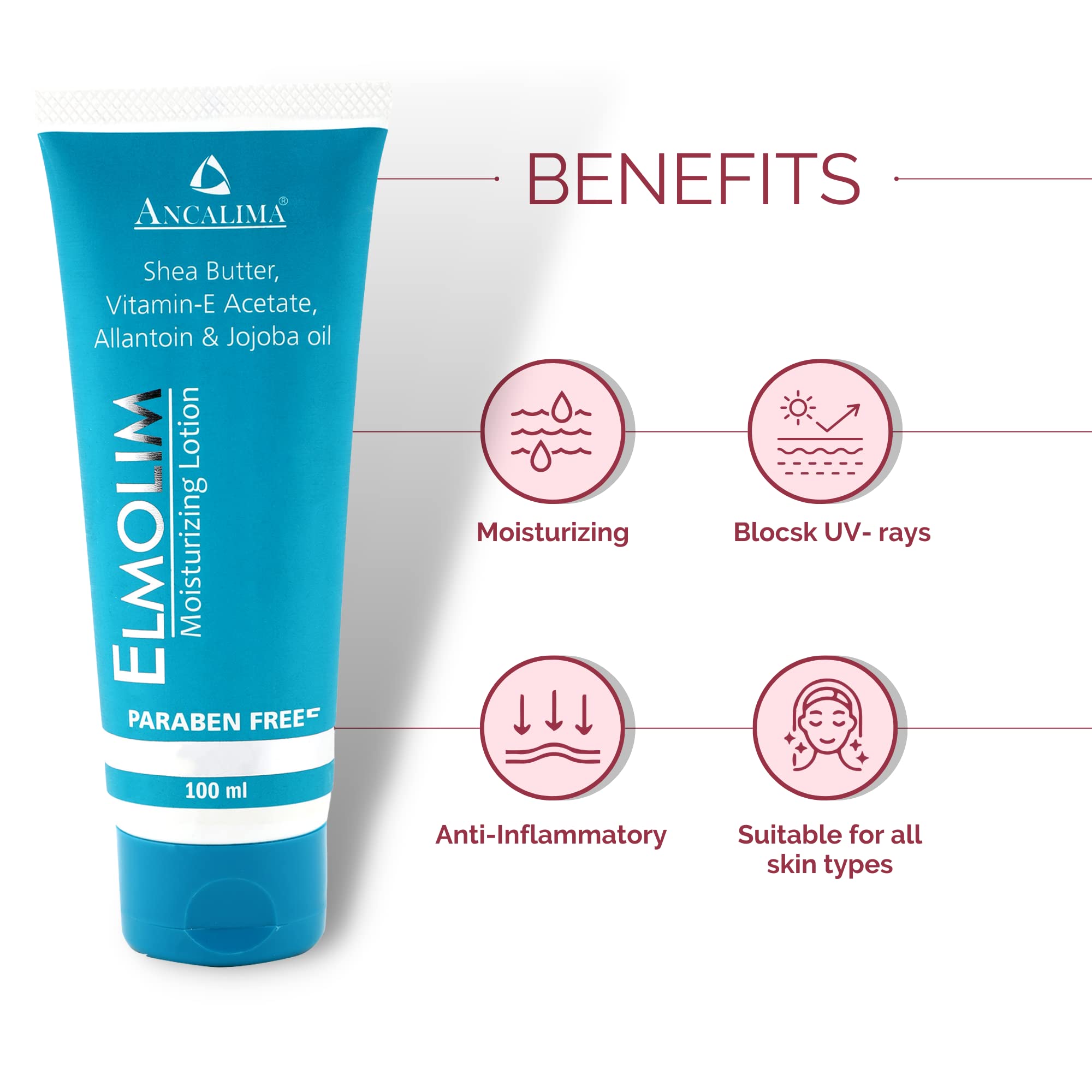 ANCALIMA ELMOLIM Moisturizing Lotion for Dry Skin - Hydrating & Nourishing Body Lotion with Shea Butter & Vitamin E - Perfect for Daily Skincare Routine & Post-Shower Hydration