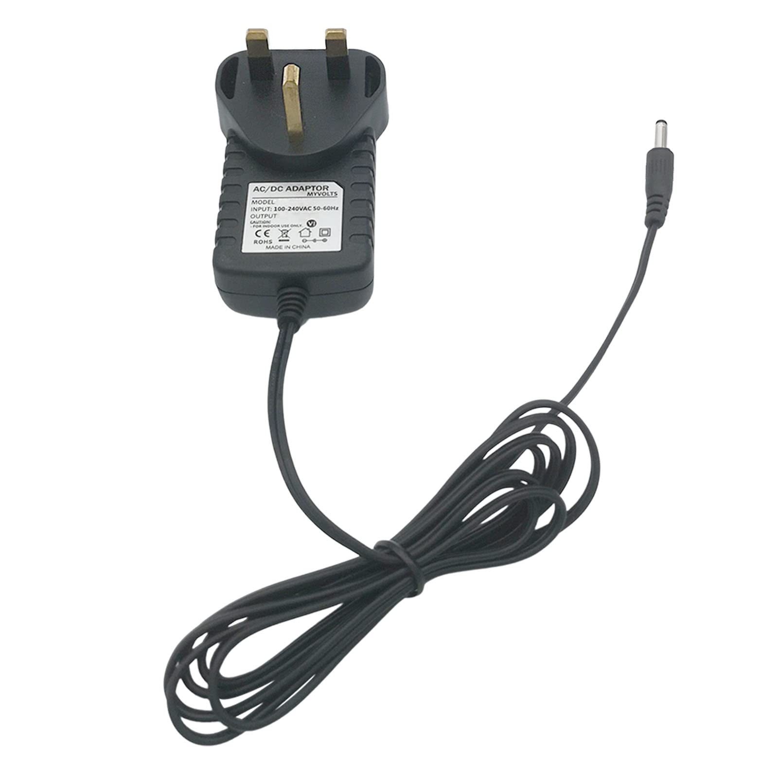 MyVolts 5V Power Adapter for Bush 266/3342 DAB Radio - UK Plug - Replacement Charger for Home, Office & Travel Use