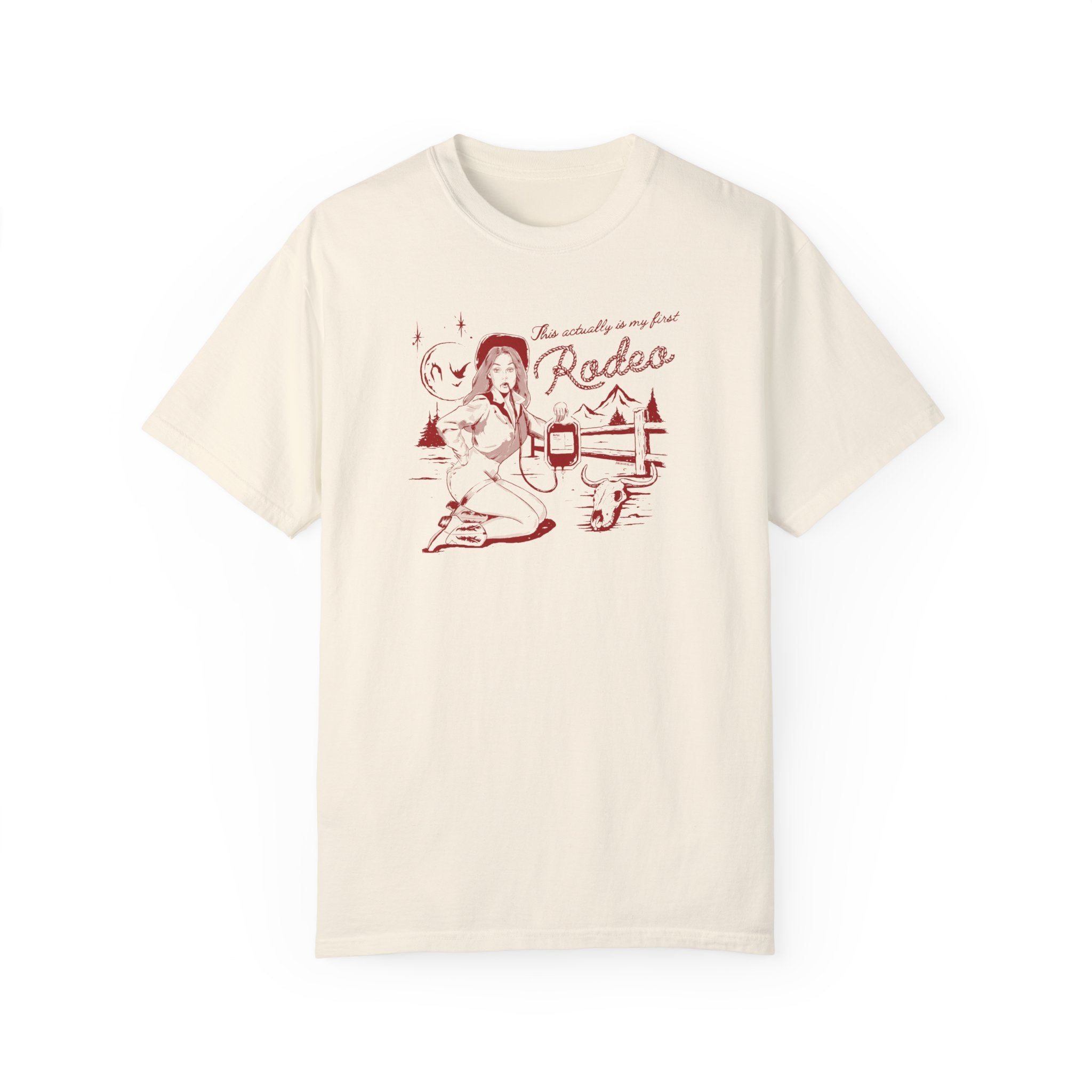 This Actually is My First Rodeo T-Shirt - Funny Western Cowboy Shirt for Men & Women - Perfect for Rodeo Events, Country Concerts & Western Parties