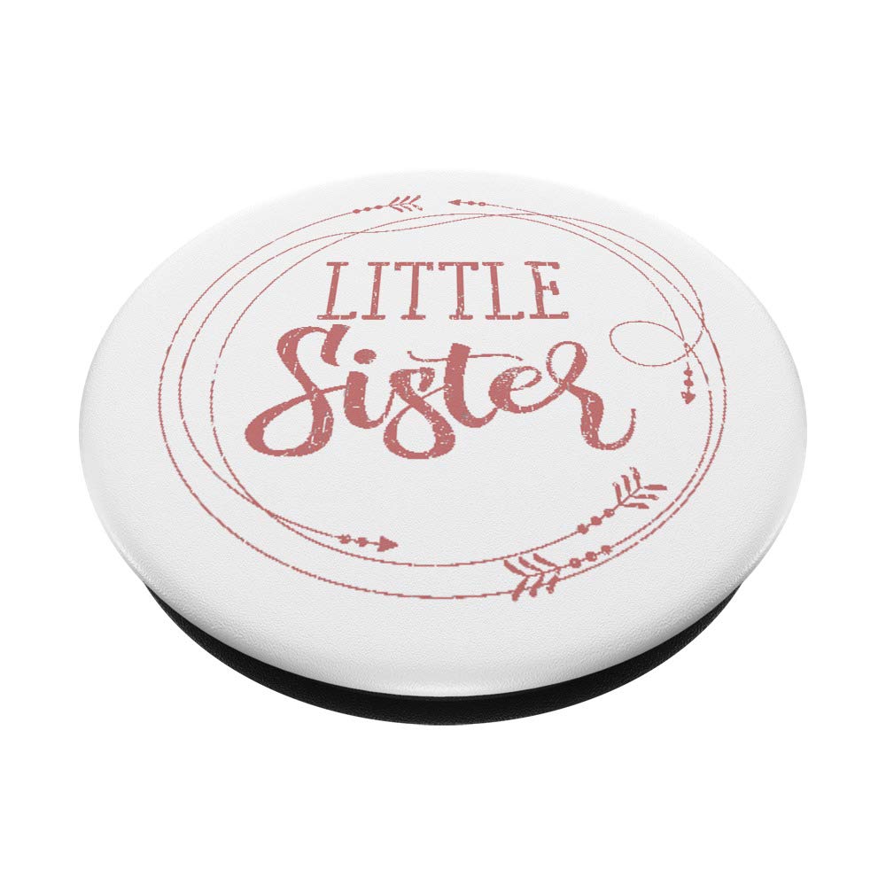 Funny Little Sister Big Sister Graphic PopSockets PopGrip - Swappable Phone & Tablet Grip for Siblings - Perfect for Matching Outfits, Gifts & Family Photos