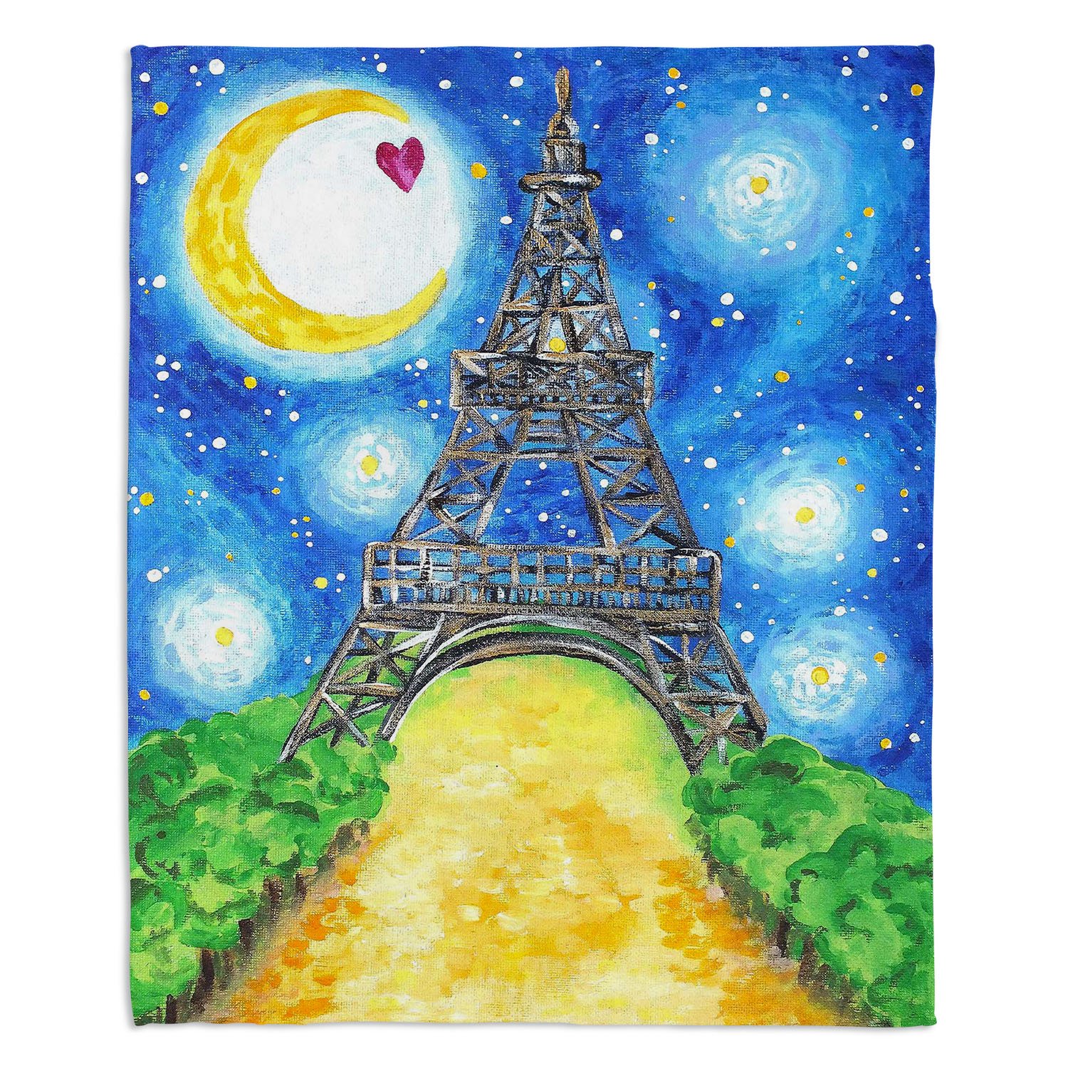 NJoy Art Paris at Night Fleece Blanket - Ultra Soft & Fuzzy, 4 Sizes (40