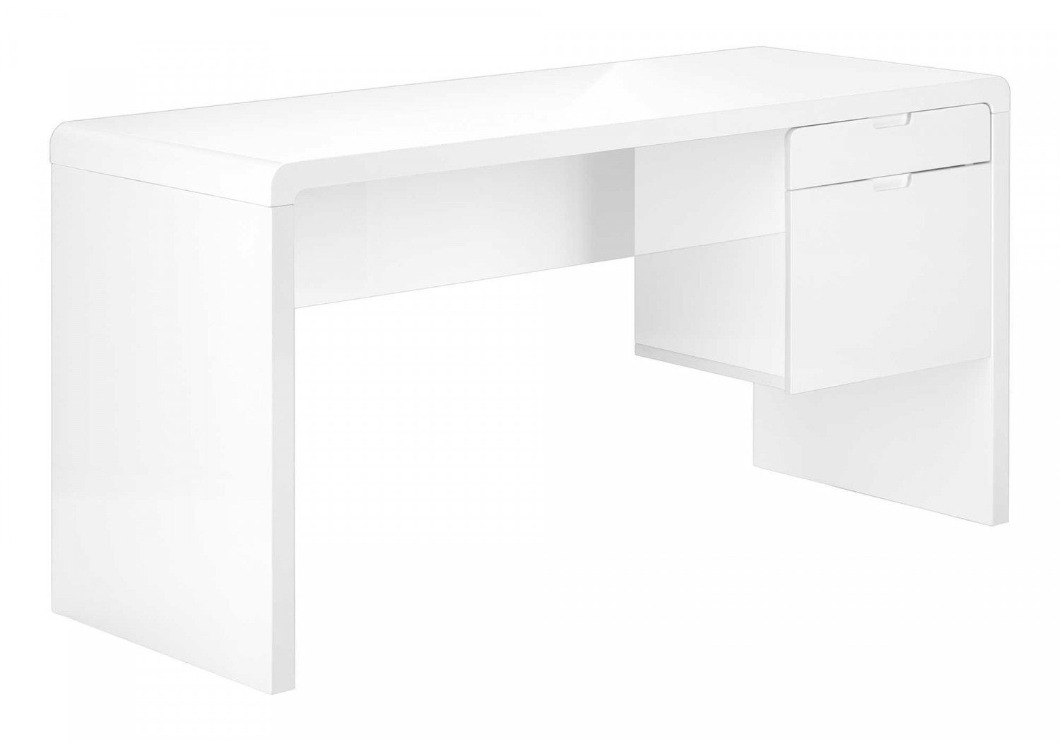 Modern White Office Desk - Ergonomic Study Desk for Home & Office Workspace - Perfect for Remote Work, Gaming & Study