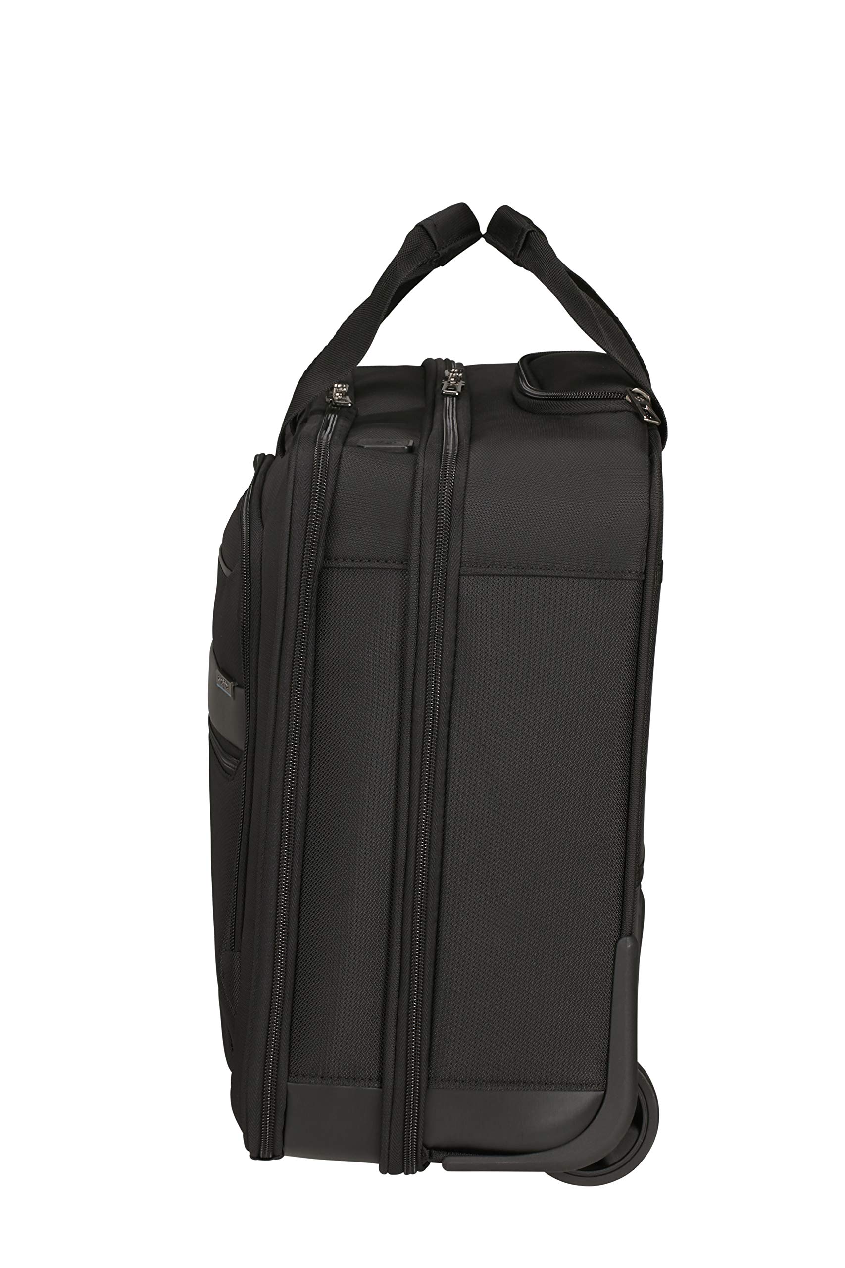 Samsonite Vectura Evo 17.3 Inch Laptop Rolling Carry-On Case - 46 cm Spinner Luggage with 27.5L Capacity, Black Business Travel Suitcase for Airplane & Office Commute