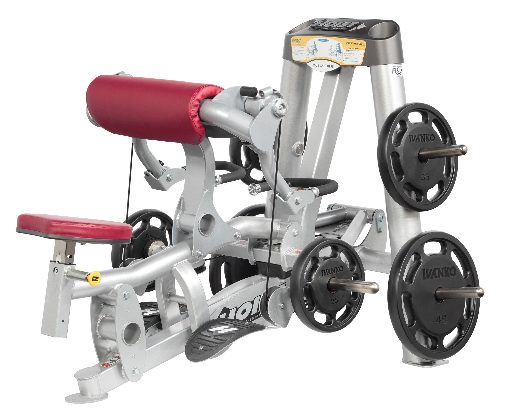 Hoist Roc It RPL 5102 Adjustable Bicep Curl Machine - Premium Home Gym Equipment for Arm Strength Training & Muscle Building