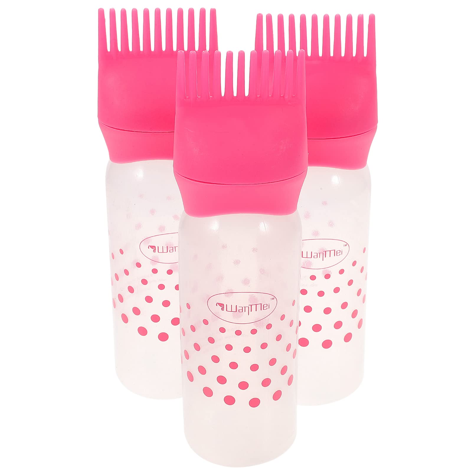 Minkissy 3pcs Hair Dye Bottle Kit with Comb & Water Applicator - Hair Color Application Bottles, Squeeze Applicator, Root Comb & Castor Oil Spray for At-Home Hair Coloring & Styling - Perfect for DIY Hair Treatments, Salon-Style Coloring & Root Touch-Ups