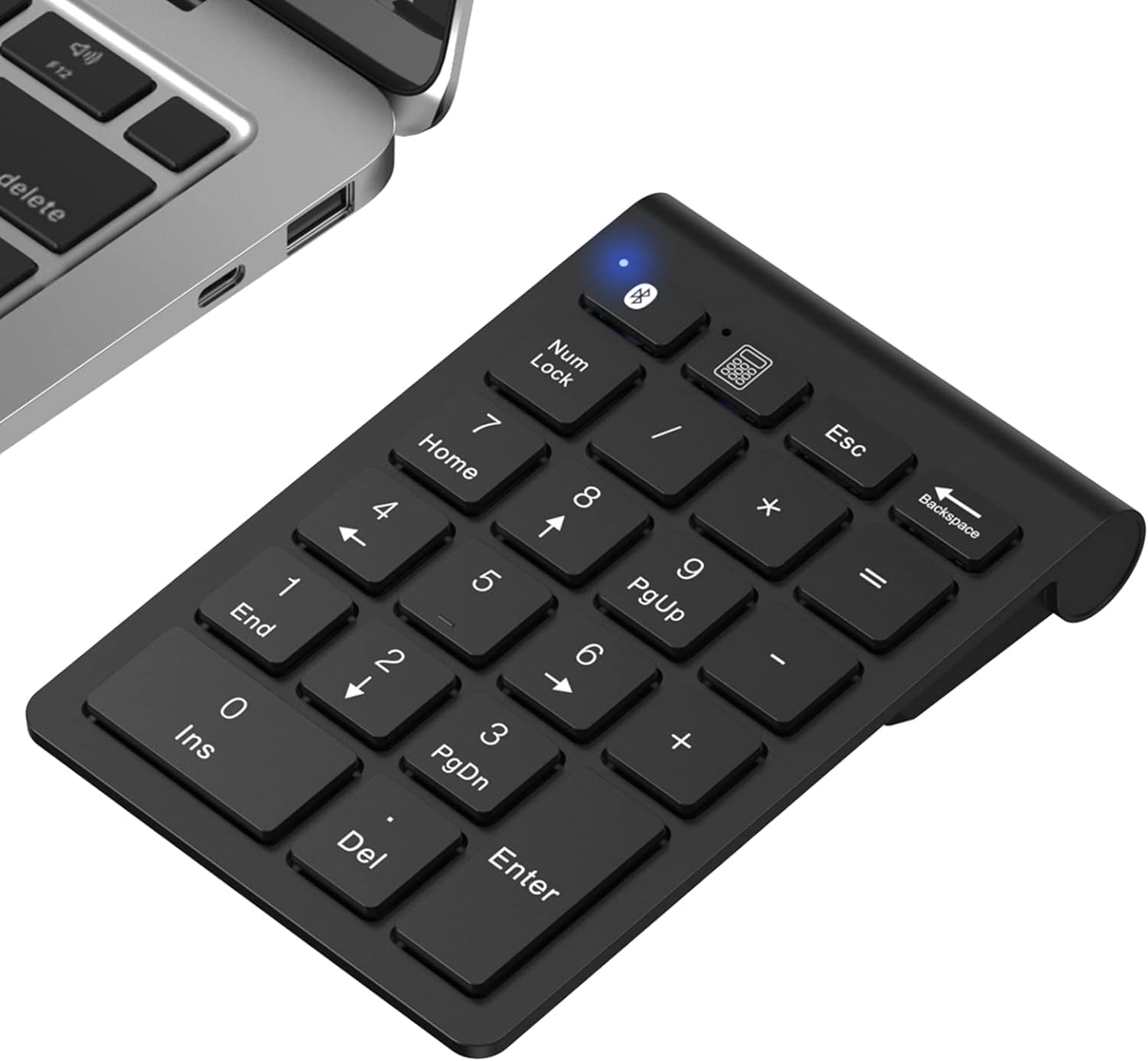 Wireless Numeric Keypad Bluetooth 5.0 - Portable 22-Key Mini Calculator for Laptop, PC & Surface Pro - Office & Home Use