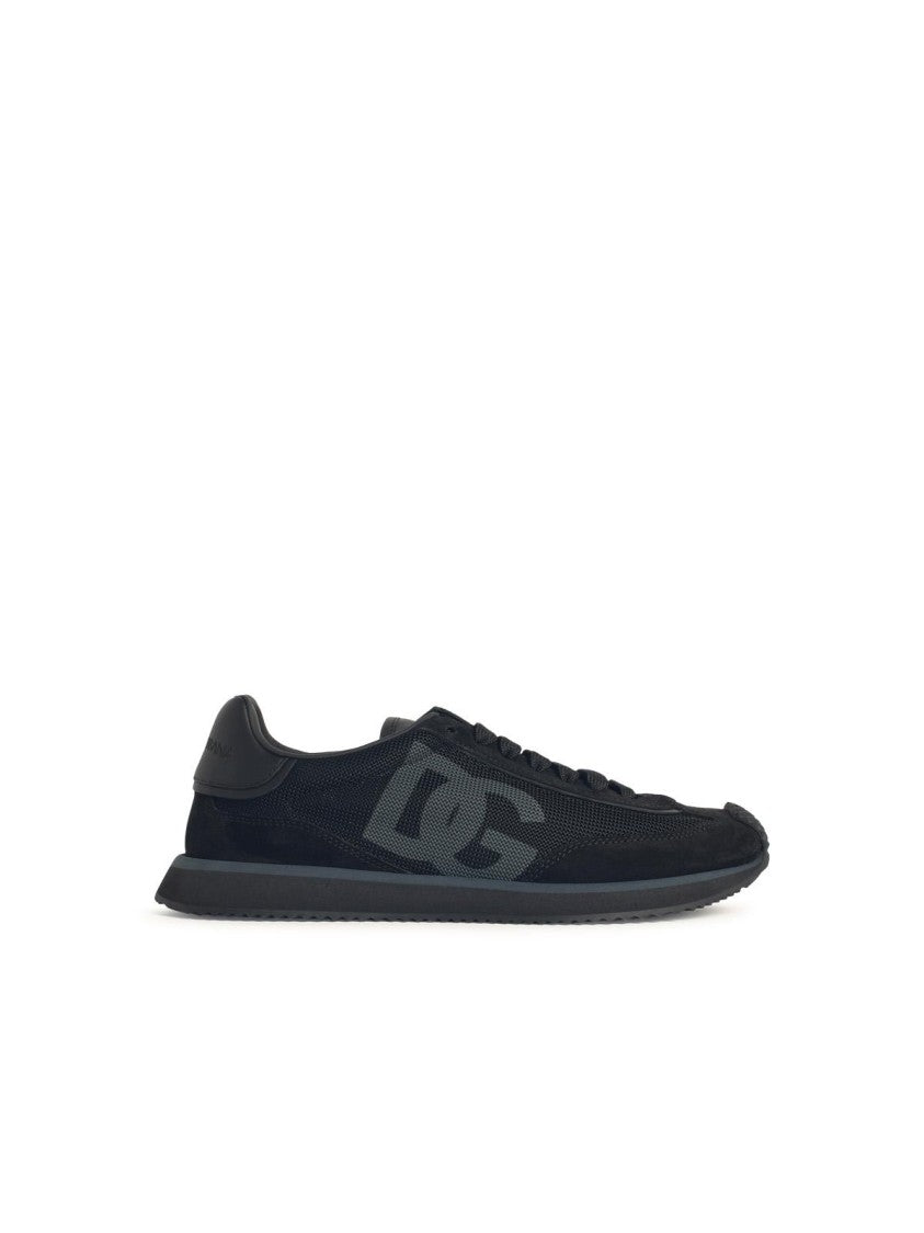 Black Leather Blend Sneakers for Men & Women - Comfortable Cushion Support - Perfect for Running, Walking & Casual Wear