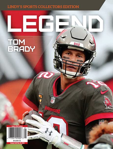 2022 Lindy's Sports Collectors Edition Tom Brady LEGEND - Tampa Bay Buccaneers Football Trading Card | Rare NFL Memorabilia for Fans & Collectors | Perfect for Display, Gifts, and Investment