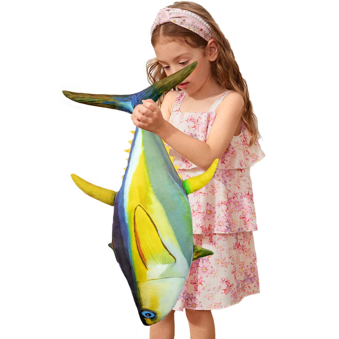 Realistic Bluefin Tuna Plush Toy - 23.6