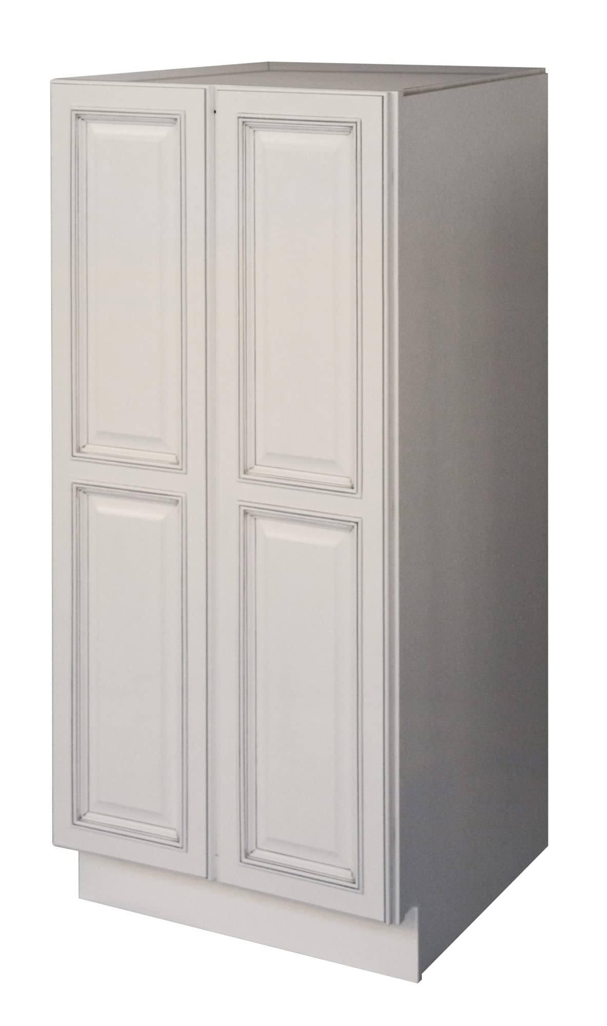 RLP2454B-A Riley 24-Inch Wide x 54-Inch High White Double Door Pantry Cabinet with 2 Adjustable Shelves - Kitchen Storage Organizer for Spices, Canned Goods & Small Appliances