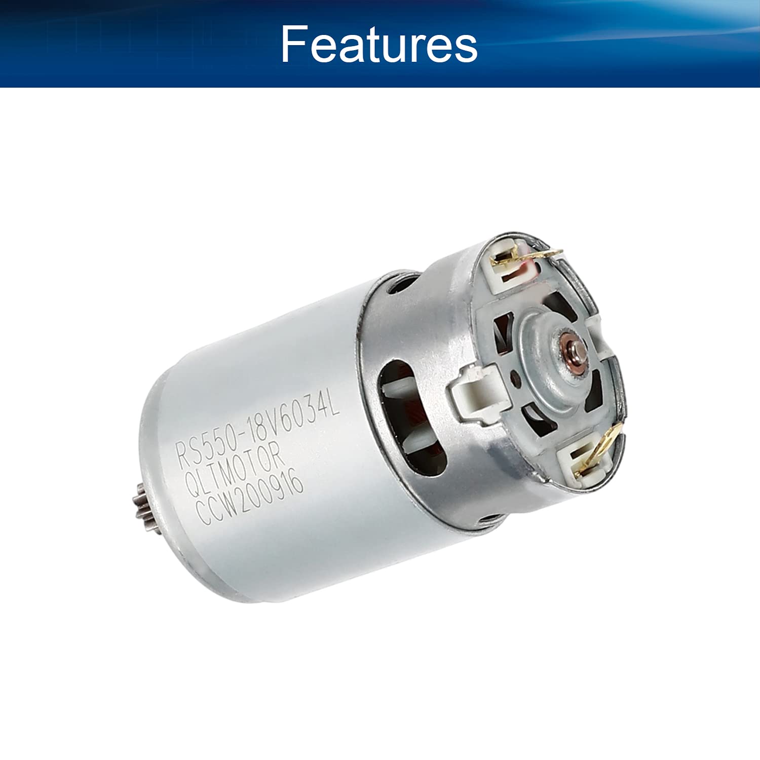 Heyiarbeit 20500RPM 18V DC Electric Motor with 9 Teeth Gear - High Power Replacement Motor for Cordless Hand Drills, Power Tools & DIY Projects - Perfect for Drilling, Screwing & Home Renovation Tasks
