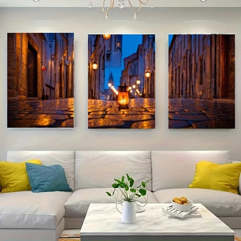 3-Piece Majestic White Wolf Metal Wall Art Prints - Ready to Hang Home Decor for Living Room, Bedroom & Office | Nature Inspired Animal Artwork