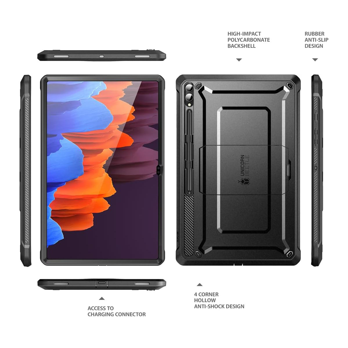 Samsung Galaxy Tab S10 Ultra (2024) Case - Unicorn Beetle PRO Heavy Duty Rugged Protective Cover - Shockproof, Drop Protection for Tablet - Perfect for Construction, Outdoor Adventures & Travel