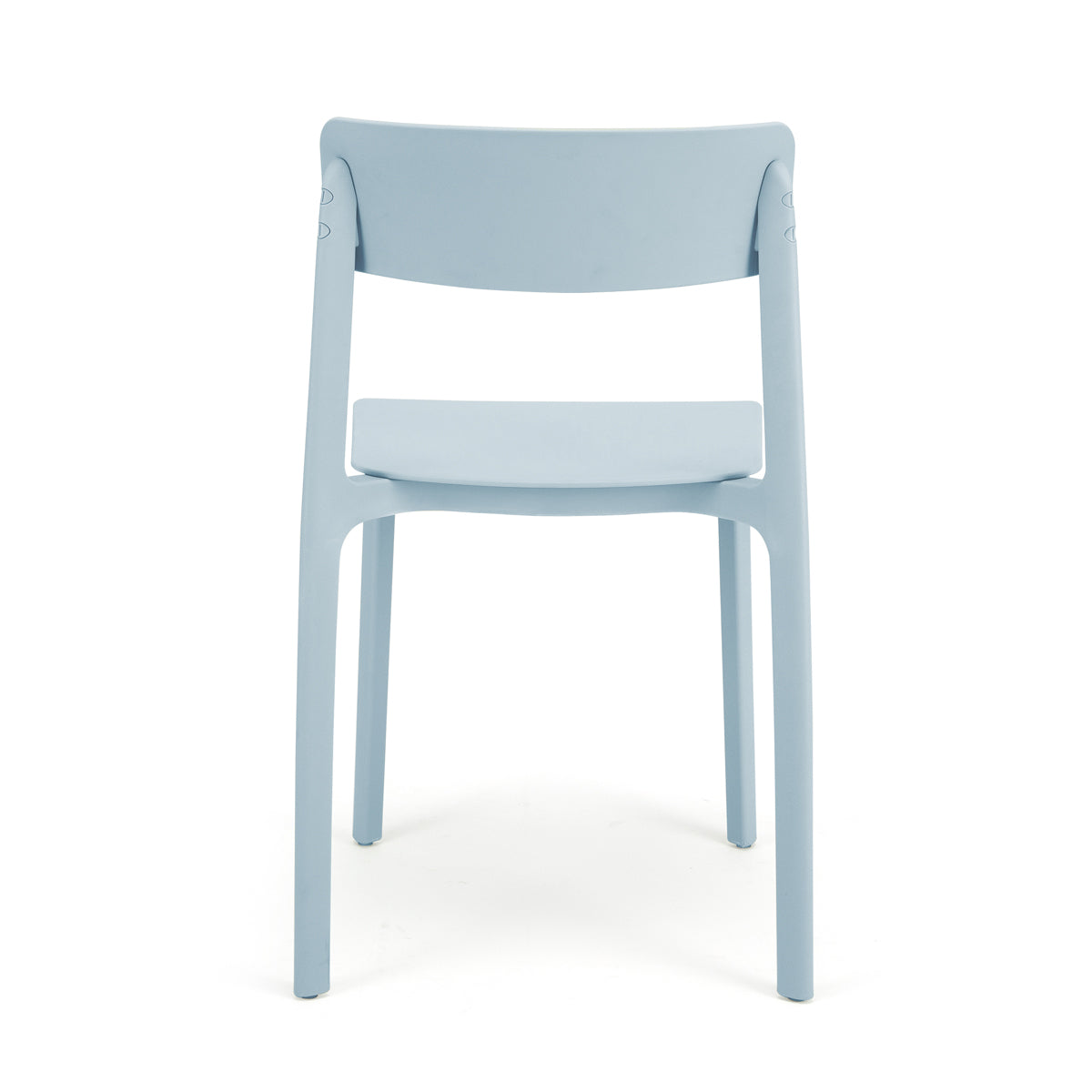 Modern Clay Stacking Dining Chair - Lightweight, Durable & Space-Saving Stackable Chairs for Kitchen, Restaurant, Cafe & Outdoor Use