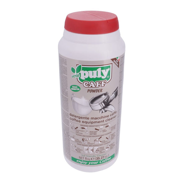 Puly Caff Verde Descale Powder - Professional Coffee Machine Descaler for Espresso & Drip Coffee Makers - Removes Limescale & Mineral Buildup - Safe for Home & Commercial Use