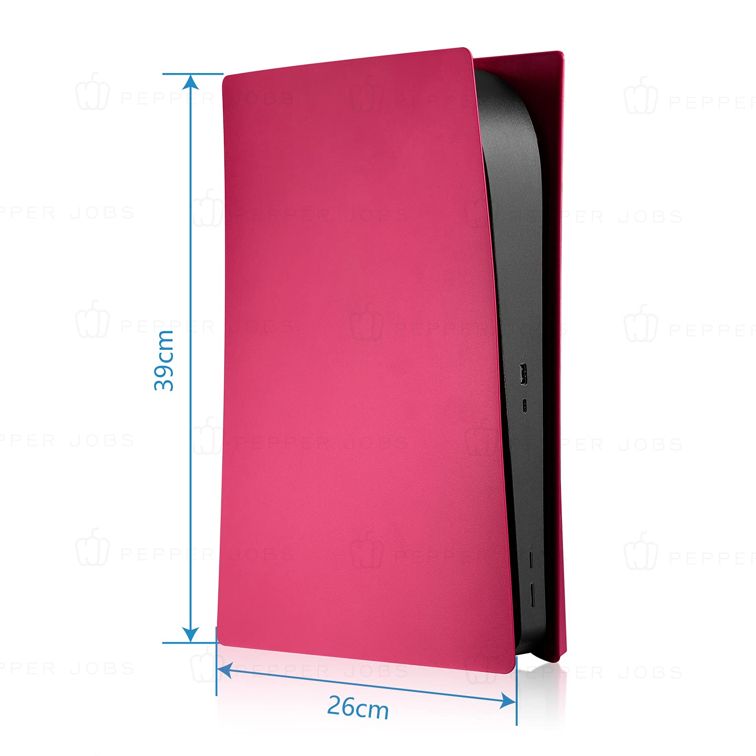 Premium Shockproof PS5 Console Cover - Hard ABS Anti-Scratch Dustproof Protective Case Replacement Shell for PlayStation 5 Disc Edition (Pink) - Perfect for Gaming Setups & Display Protection