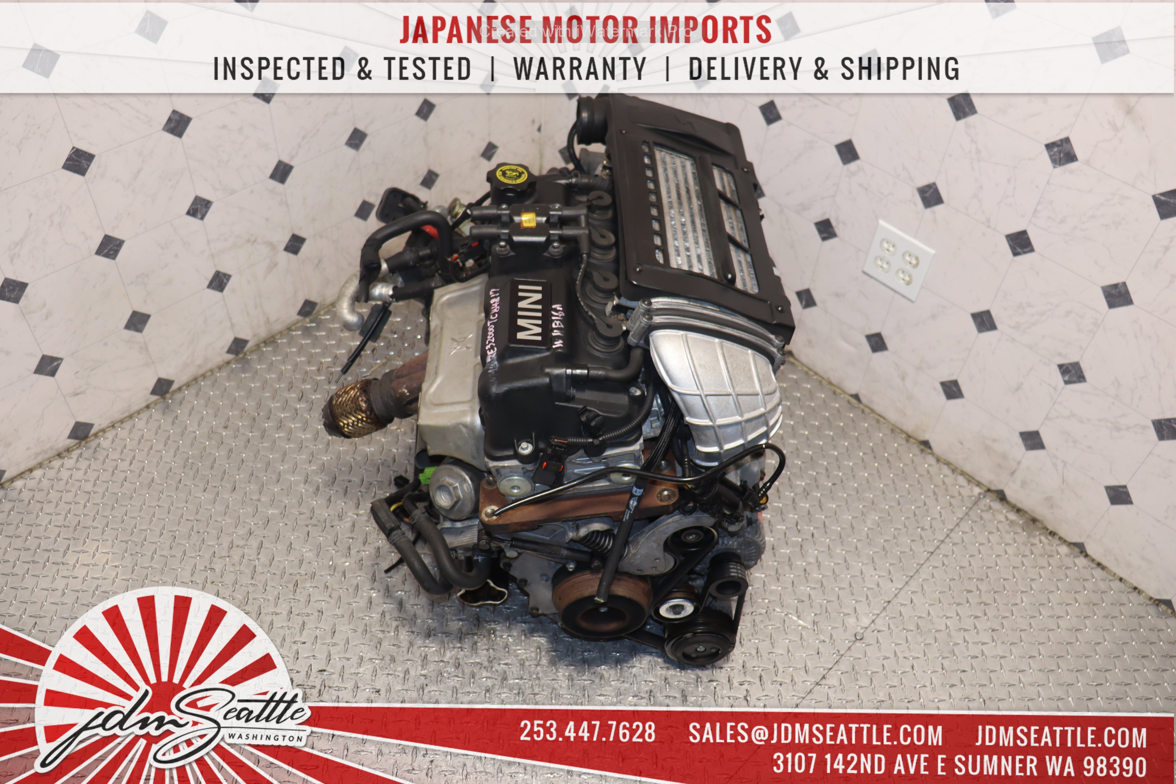 2002-2006 MINI Cooper S Supercharged 1.6L Engine with 6-Speed Manual Transmission - Low Mileage JDM Import - Complete Motor Swap for Performance Upgrade | Perfect for Mini Cooper Restoration & Racing Projects
