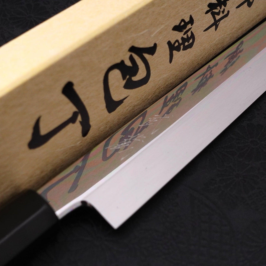 Premium Yanagi Kiritsuke Knife - 270mm Silver Steel #3 Honyaki Mirror Finish with Buffalo Ebony Handle - Perfect for Sushi, Sashimi & Japanese Cuisine Preparation